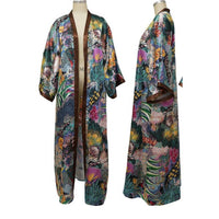 LONG SLEEVE FRONT OPEN KIMONO: ORANGE / ONE SIZE(3)