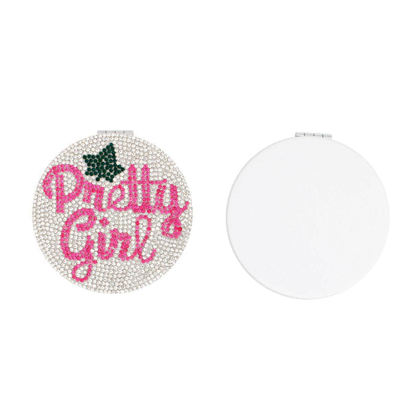 AKA Sorority Clear Pretty Girl Mirror Compact