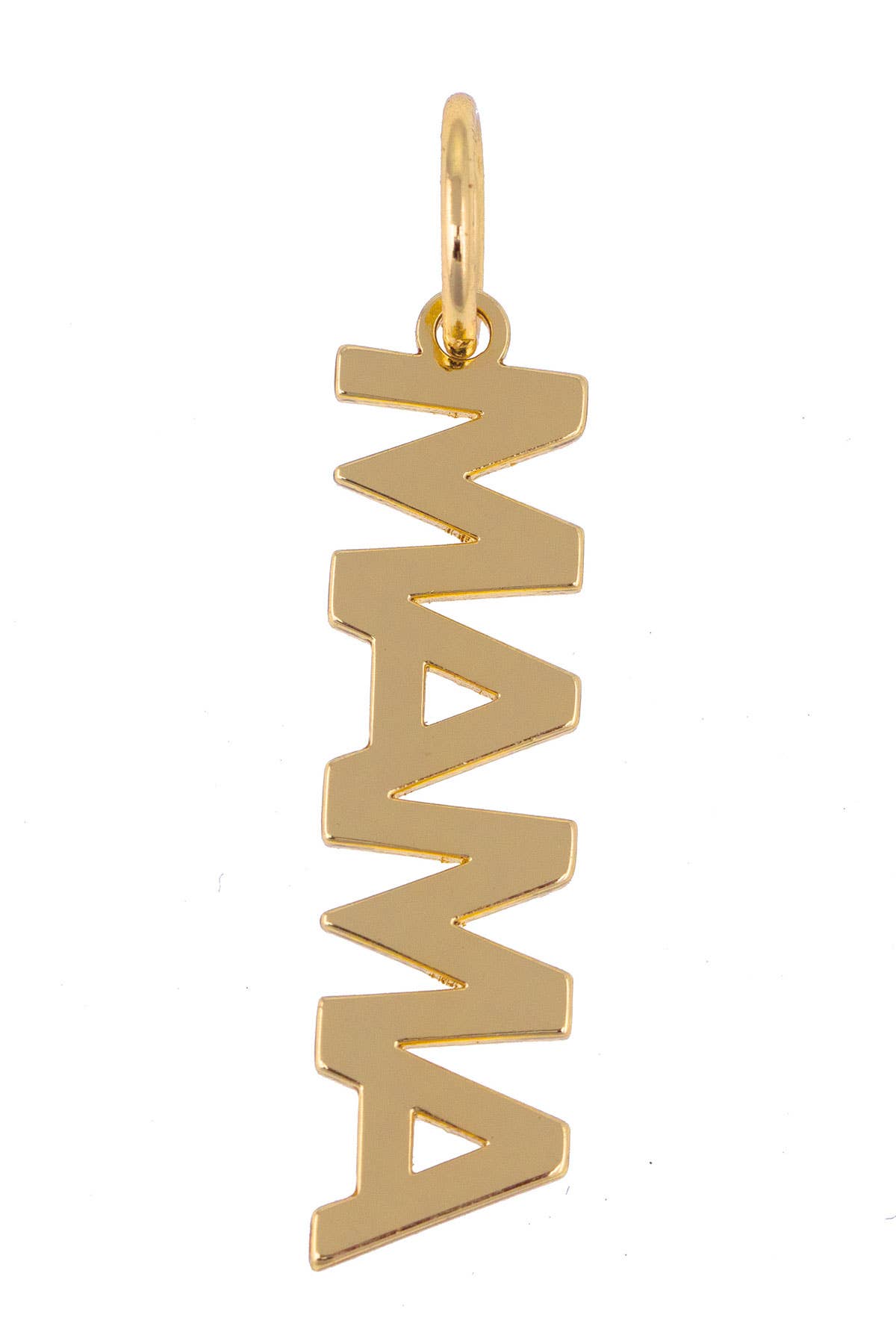 CANVAS STYLE CHARM BAR-"MAMA" Block Letter Charm in Shiny Gold
