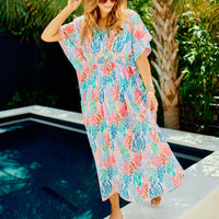 Mary Square Swim Poppy Coral Cove Royal Swimsuit or Cover Up