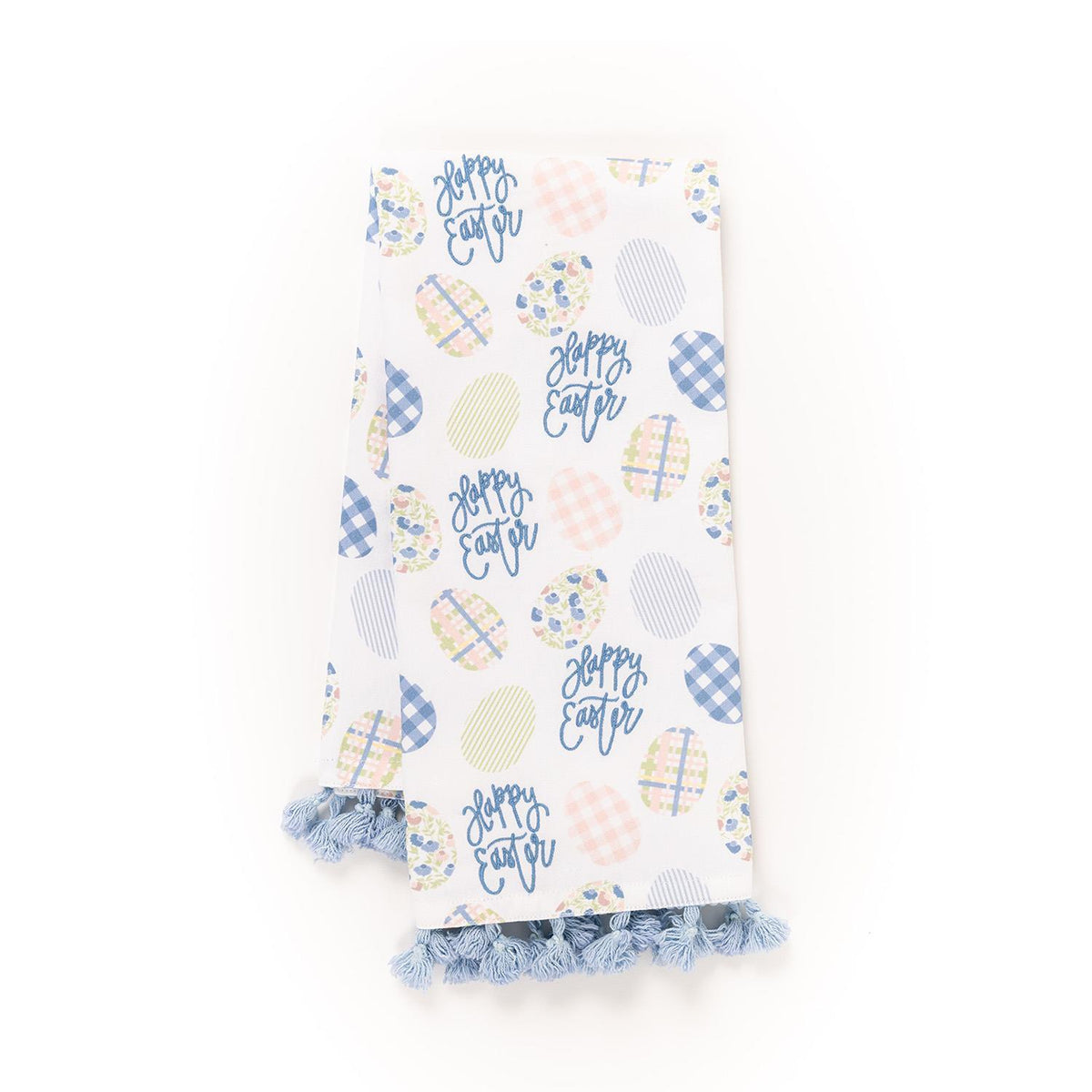 Mary Square Tea Towel Easter Eggs