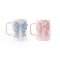 Ceramic Bow Mug | Blue or Pink