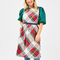 Mary Square  Apron Holiday Plaid or Mug