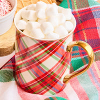 Mary Square  Apron Holiday Plaid or Mug