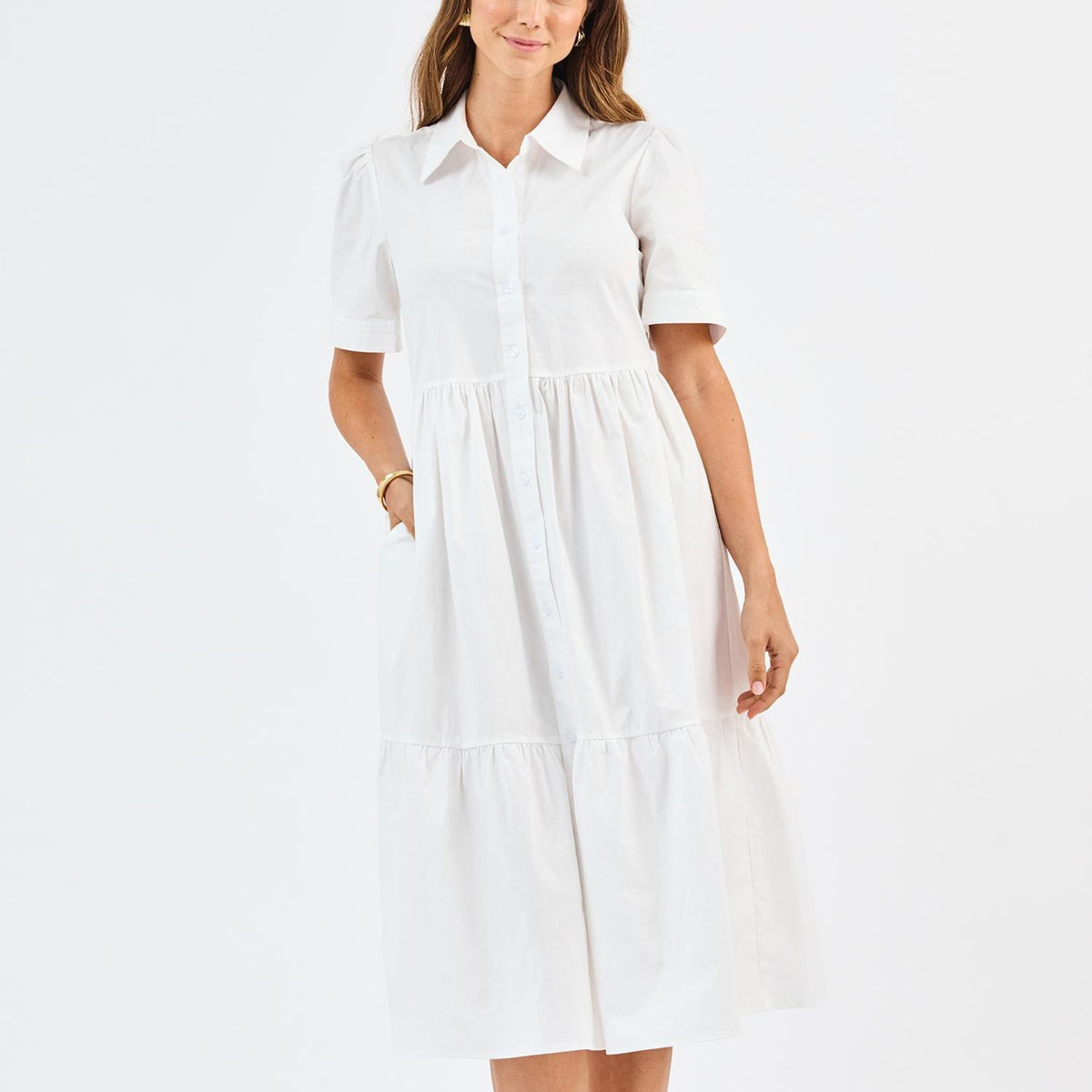 Mary Square Jema Dress - White