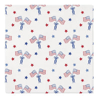 Mary Square Cocktail Napkins | American Flag or American Stripes