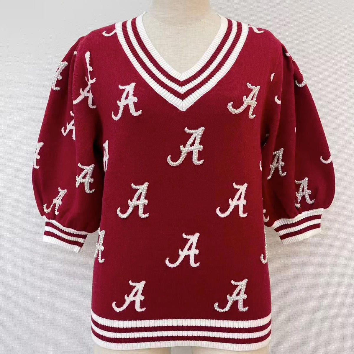 Mary Square Sweater Faith Alabama,  LSU  or AU Small Logos