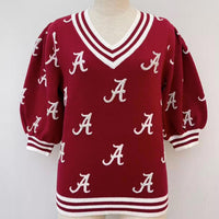 Mary Square Sweater Faith Alabama,  LSU  or AU Small Logos