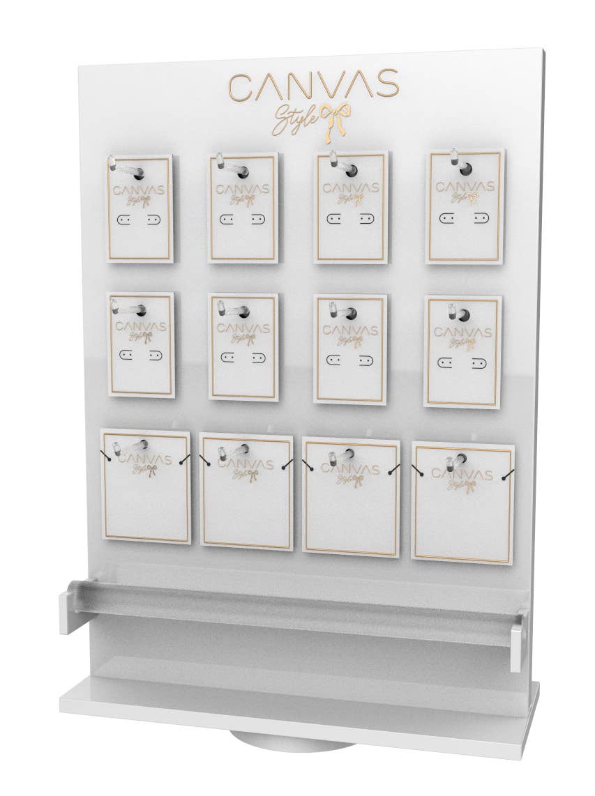 Large Canvas Style Rotating Display With Bracelet Bar 