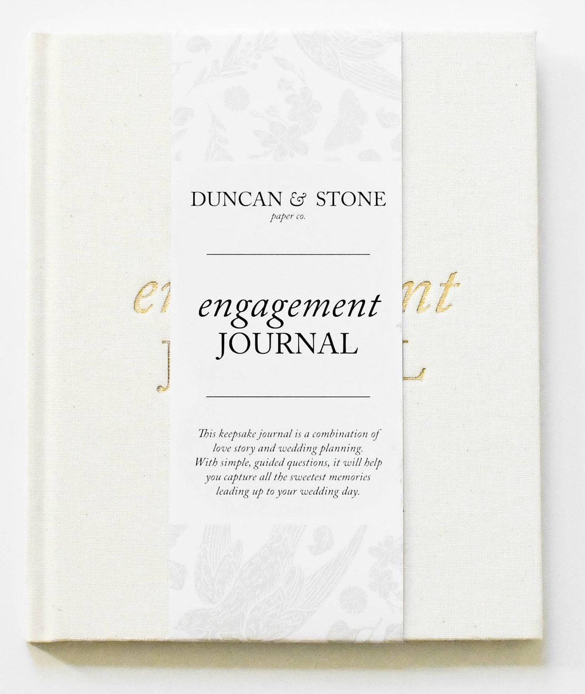 Engagement Journal | Gift for New Brides | Book for Couples: Ivory