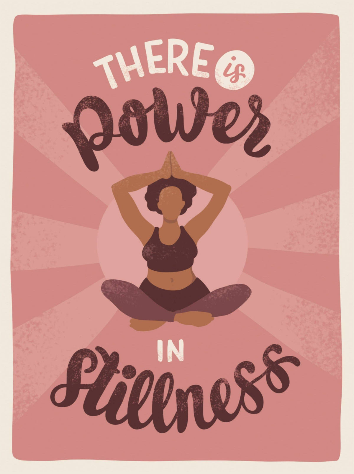 Stillness Quote Design | Black Artist Greeting Self-Care