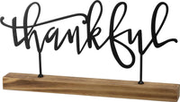 "Thankful" or " Blessed"  Table Sitter