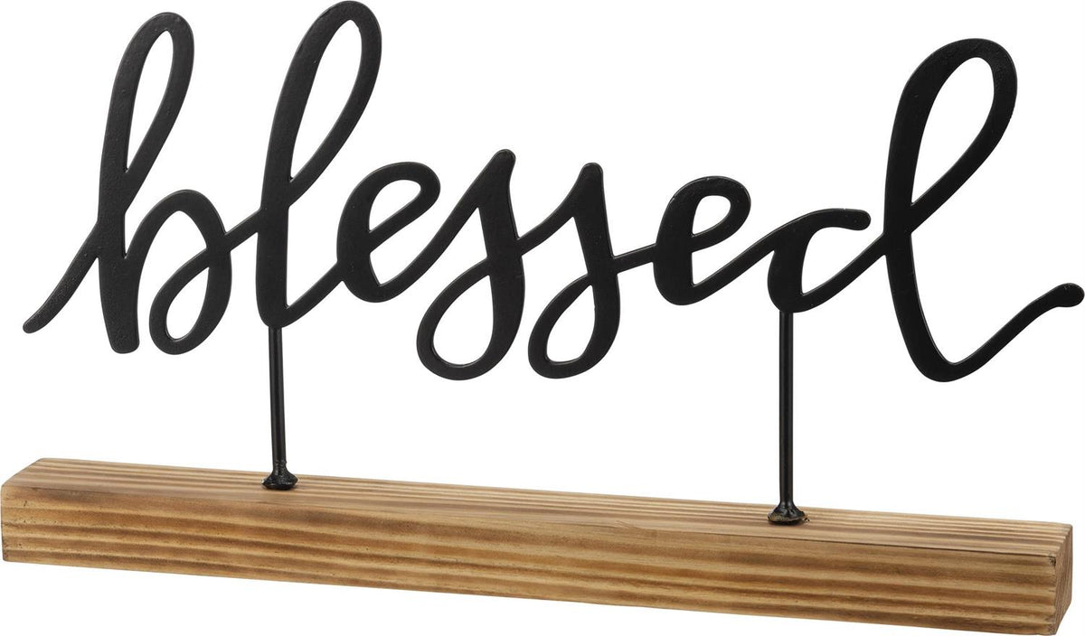 "Thankful" or " Blessed"  Table Sitter