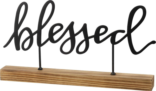 "Thankful" or " Blessed"  Table Sitter