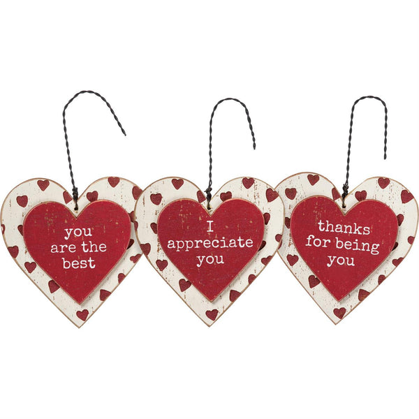 Heart Ornament Set