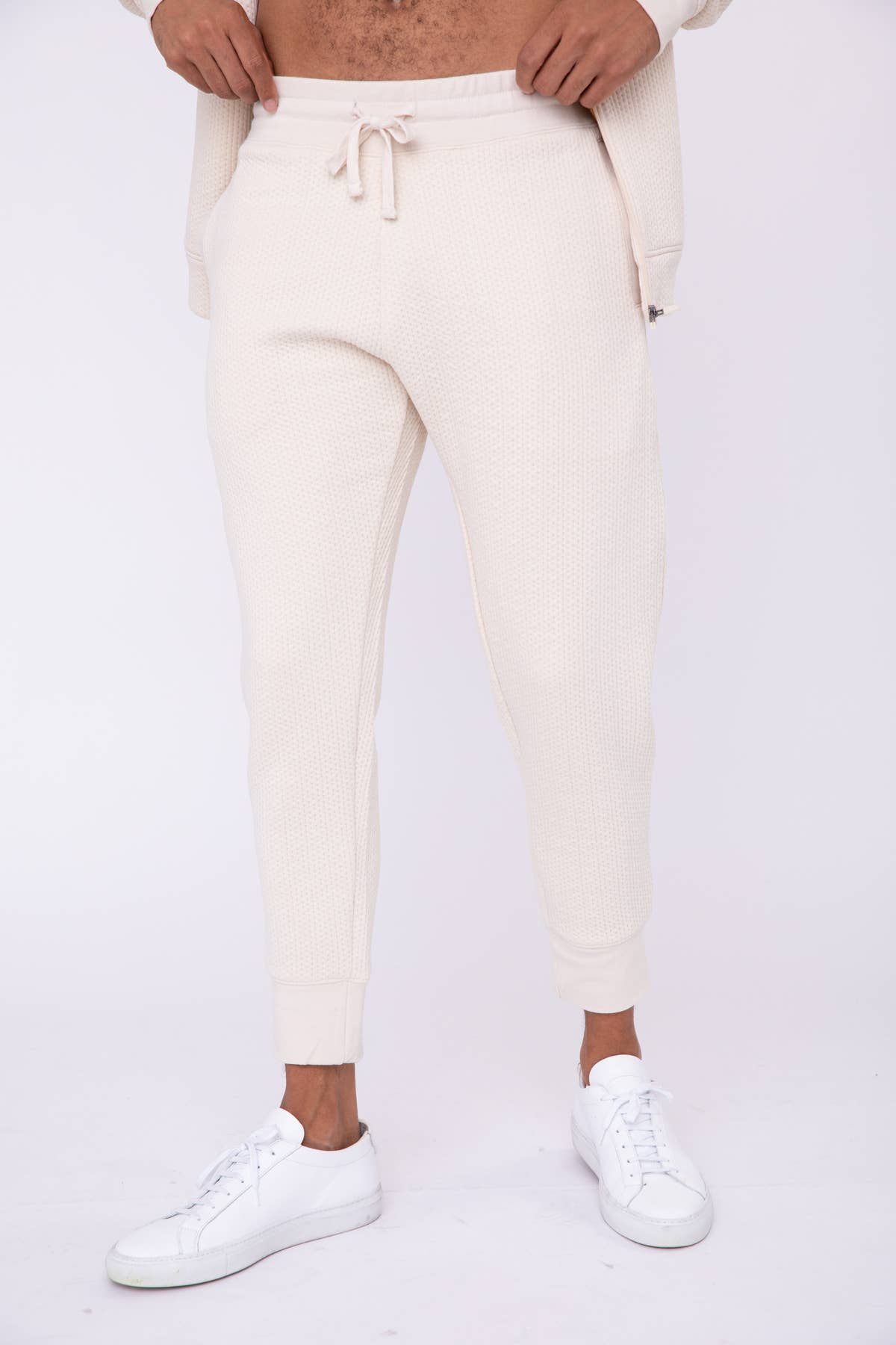 Quilted Joggers: MOON MIST