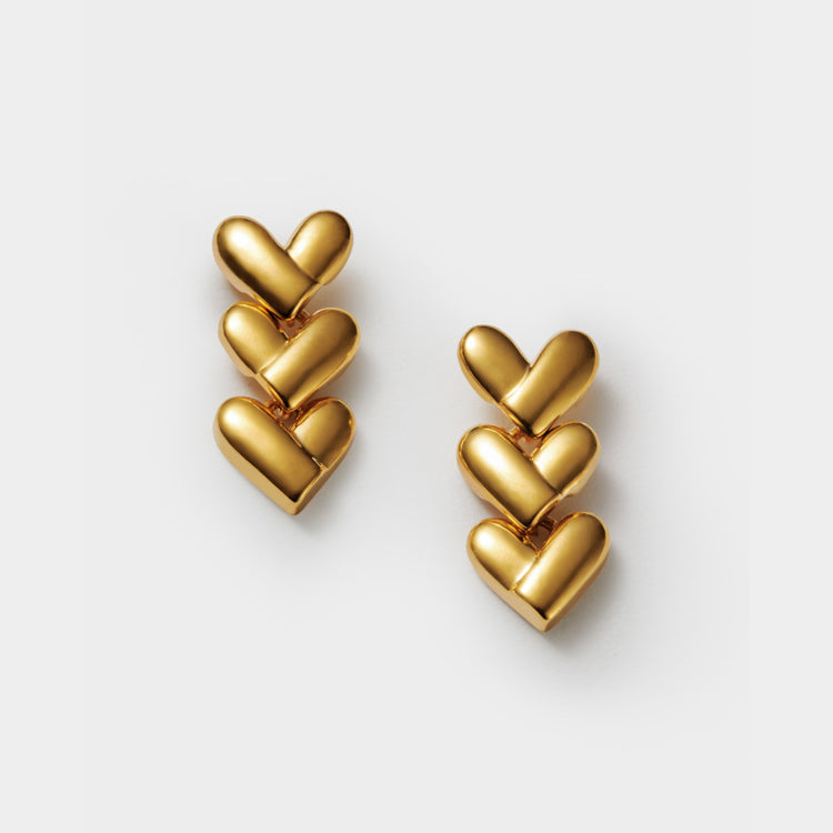 HEART LINK EARRINGS or NECKLACE