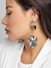 Flower Shape Drop Earrings Earrings Accessories: FUCHSIA / One_size