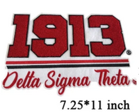 Divine 9 Sorority & Fraternity  Iron on Embroidered Patches: AKA, Delta Sigma Theta, Zeta Phi Beta, Alpha, Kappa, Sigma, Omega