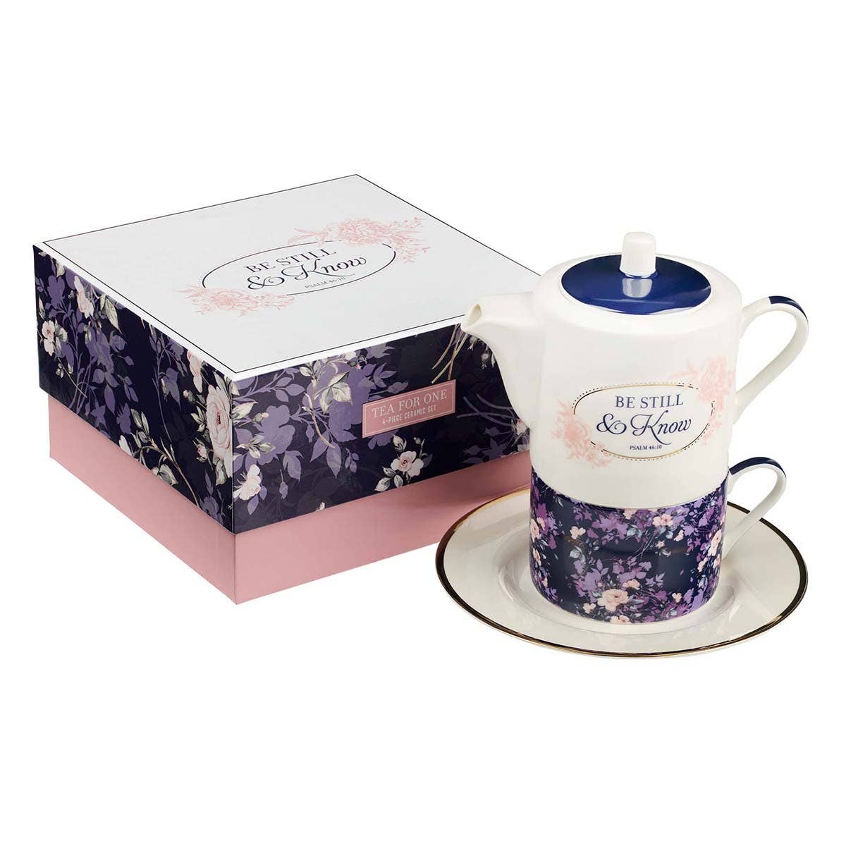Be Still Tea for One Tea Set - Psalm 46:10
