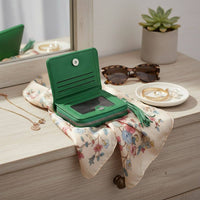 AKA Green Tassel Keychain Zipper Wallet Updated: Color: Green / Plating: - / Size: 4.55 x 1.5 x 3.75 inches