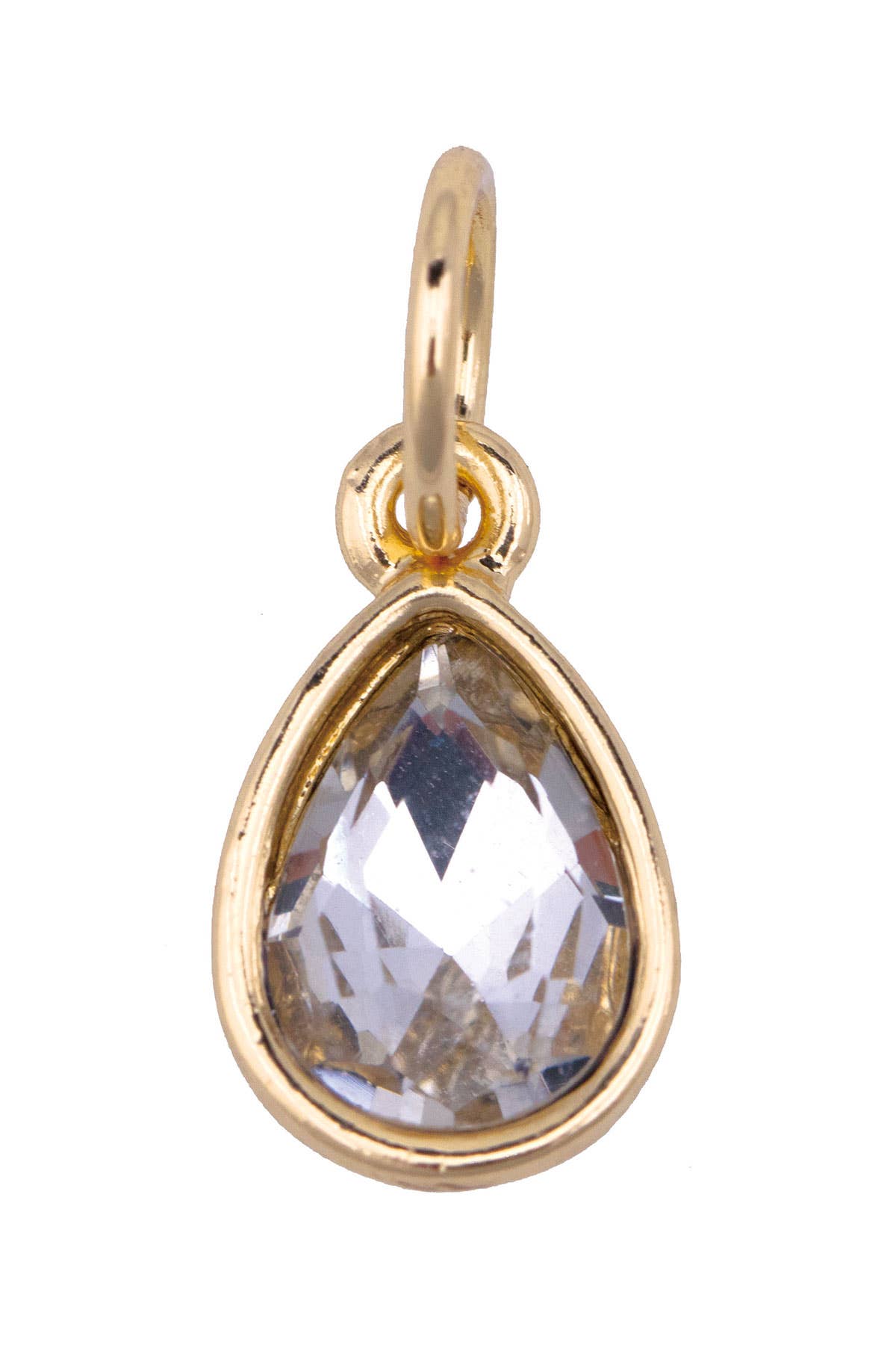 CANVAS STYLE CHARM BAR-Rhinestone Teardrop Charm in Clear