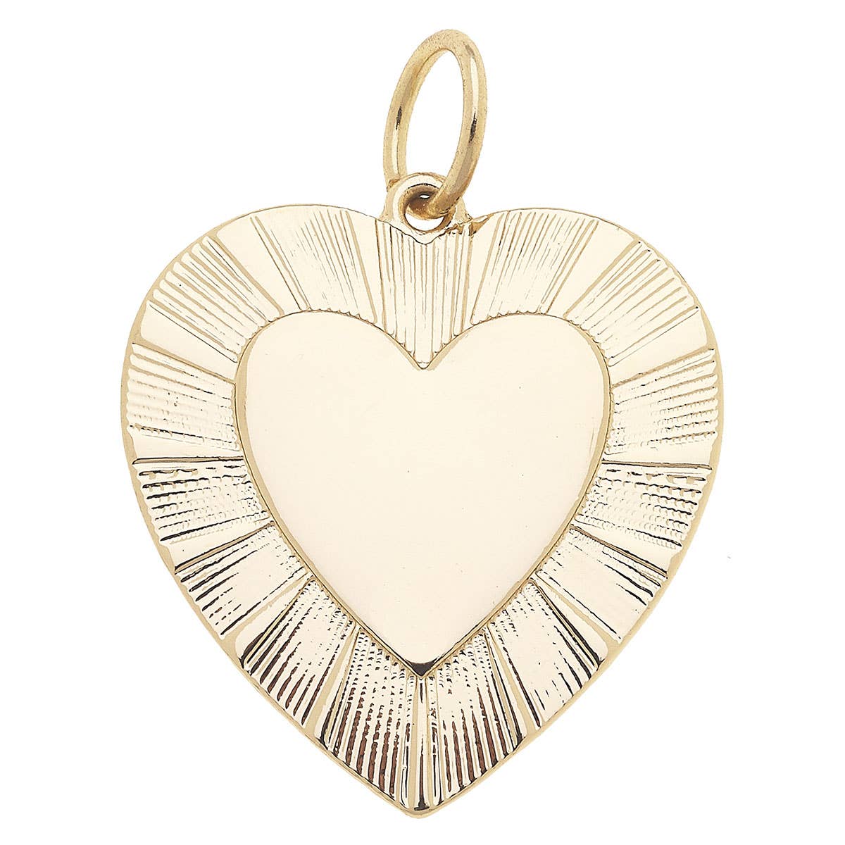 CANVAS STYLE CHARM BAR -  Glowing Heart Charm in Shiny Gold