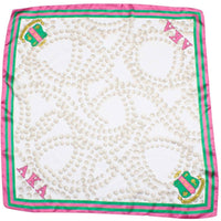 AKA Sorority Pearl Print Square Scarf for Women