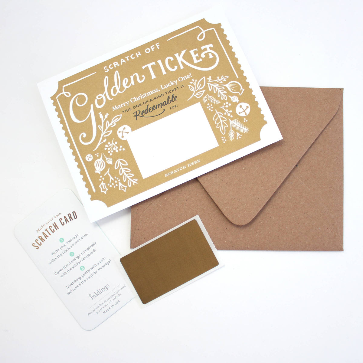 Scratch-off Card - Christmas Golden Ticket