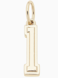CANVAS STYLE CHARM BAR-Number Charm in Shiny Gold