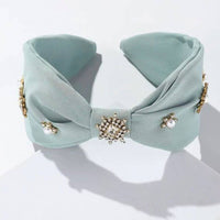 Bejeweled Headband | Cute Blue Headband | Wide Jewels