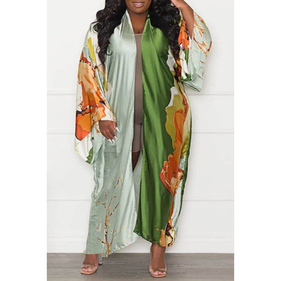 Chic LONG SLEEVE FRONT OPEN KIMONO