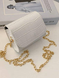 Chains Shiny Split-Joint Bags Crossbody Bags: BLACK / One_size