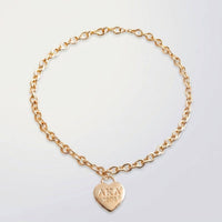 AKA Gold 1908 Legacy Heart Lock Chain Necklace: Gold / Gold / 18 inches