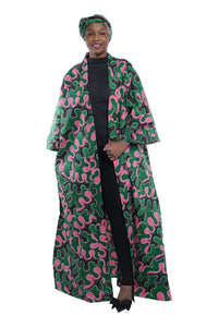 African Ankara Women Long Kimono | Robe | Duster | One Size