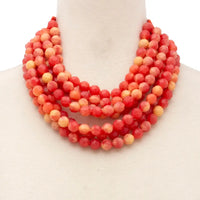 NEW CHUNKY BEADED LAYERED MAGNETIC NECKLACE