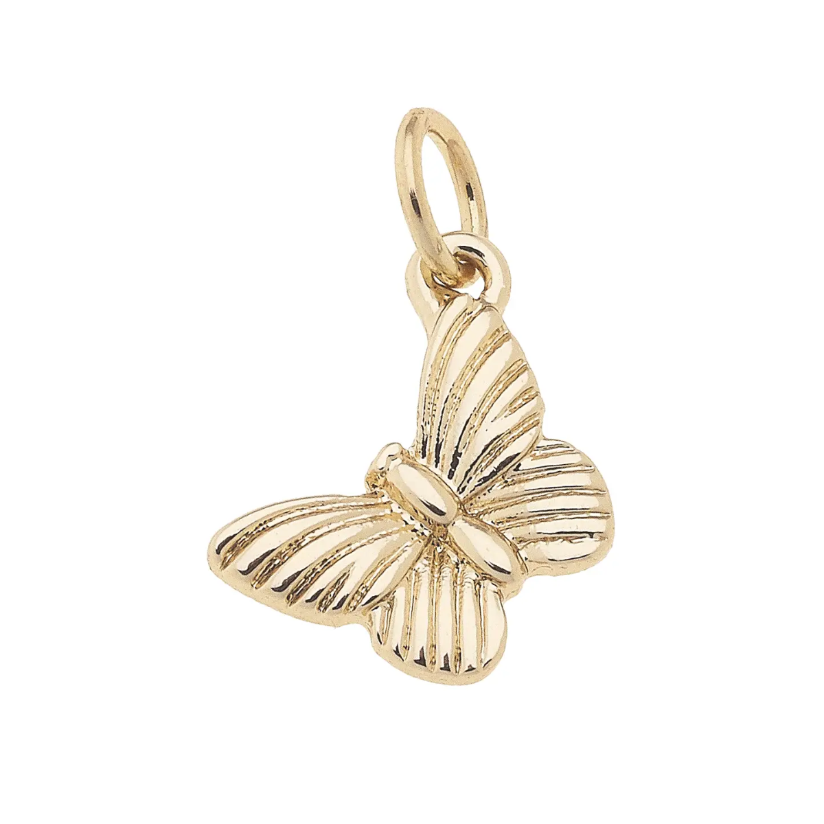CANVAS STYLE CHARM BAR-Leaning Butterfly Charm in Shiny Gold