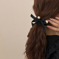 PEARL DECORATION SCRUNCHIES ELASTIC HAIR TIES