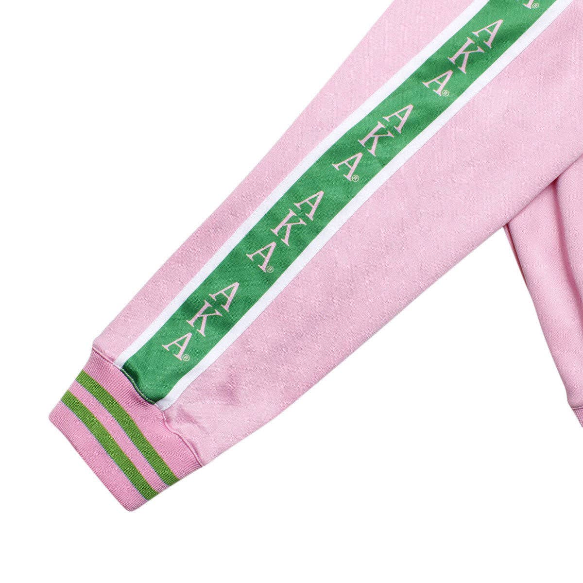 AKA Greek Apparel Pink Zip Up Track Jacket