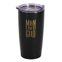 Man Of God 20 oz Black Tumbler