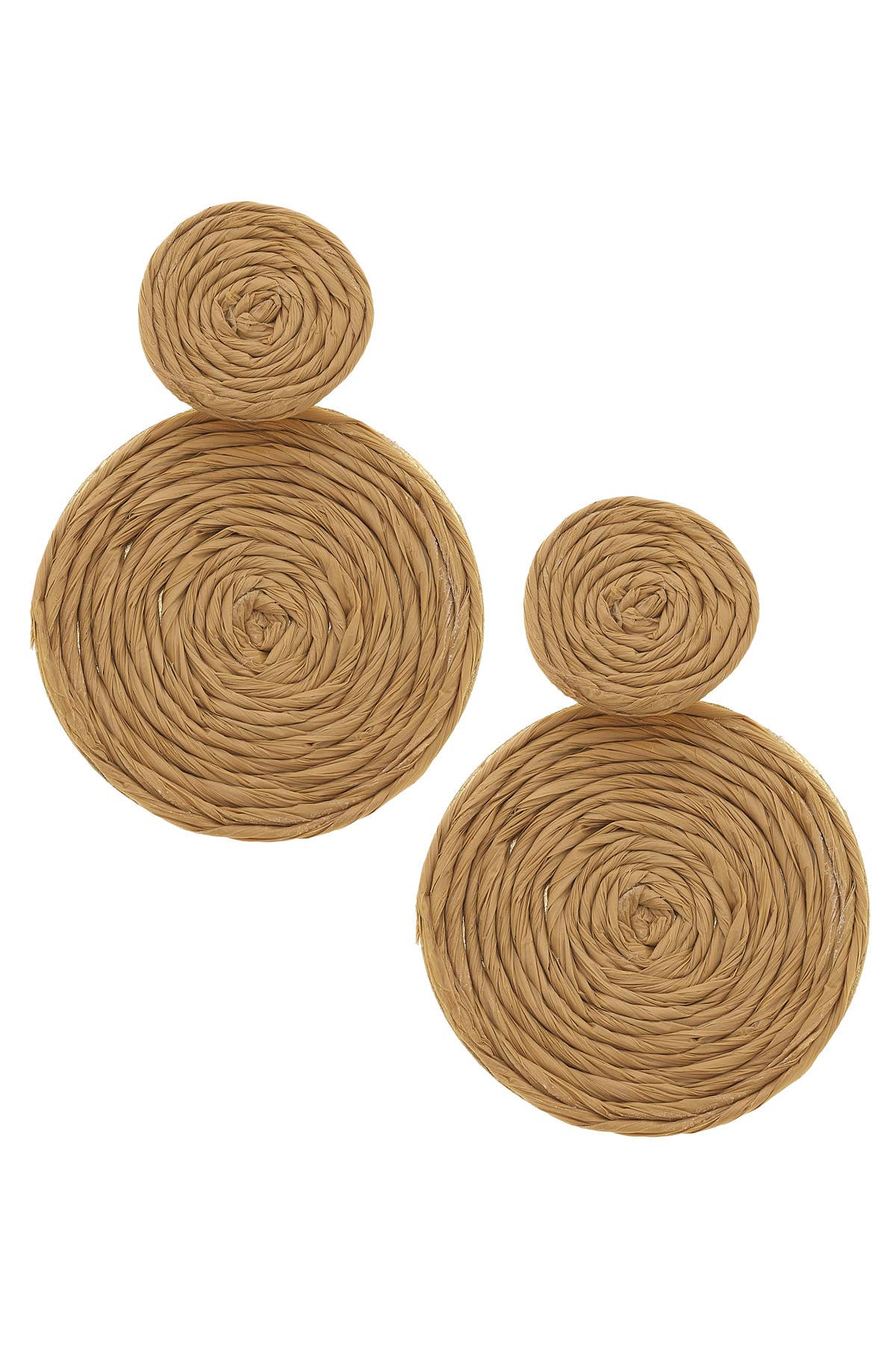 Simone Raffia Deco Earrings: Natural