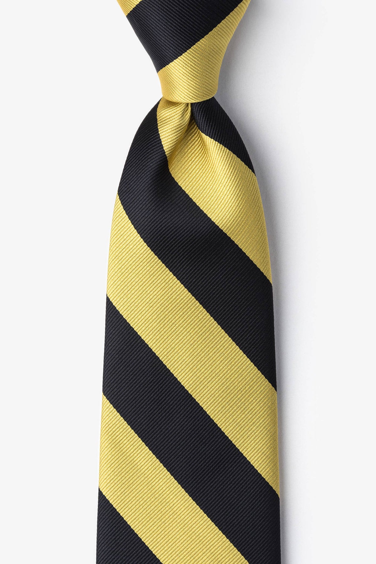 Black and Gold - College Collegiate Stripe - School Colors: Self-Tie Bowtie