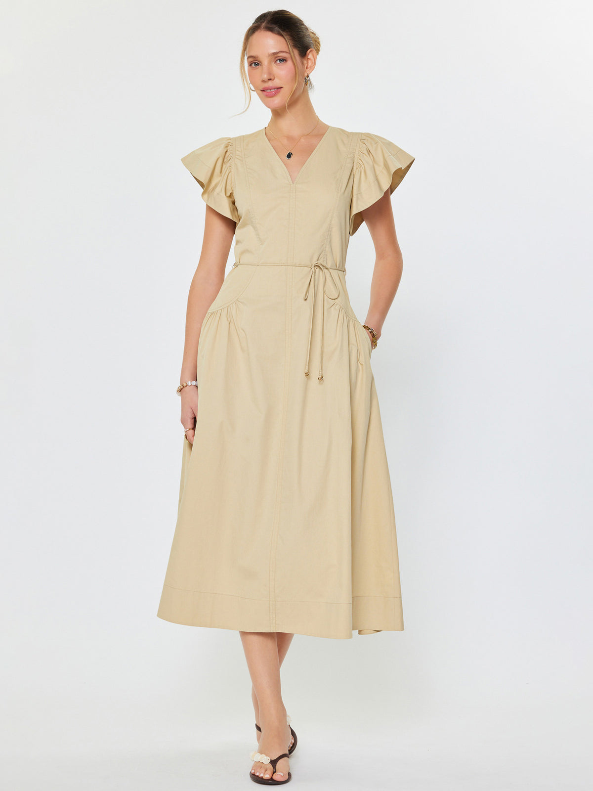Magdalen Flutter Sleeve Dress