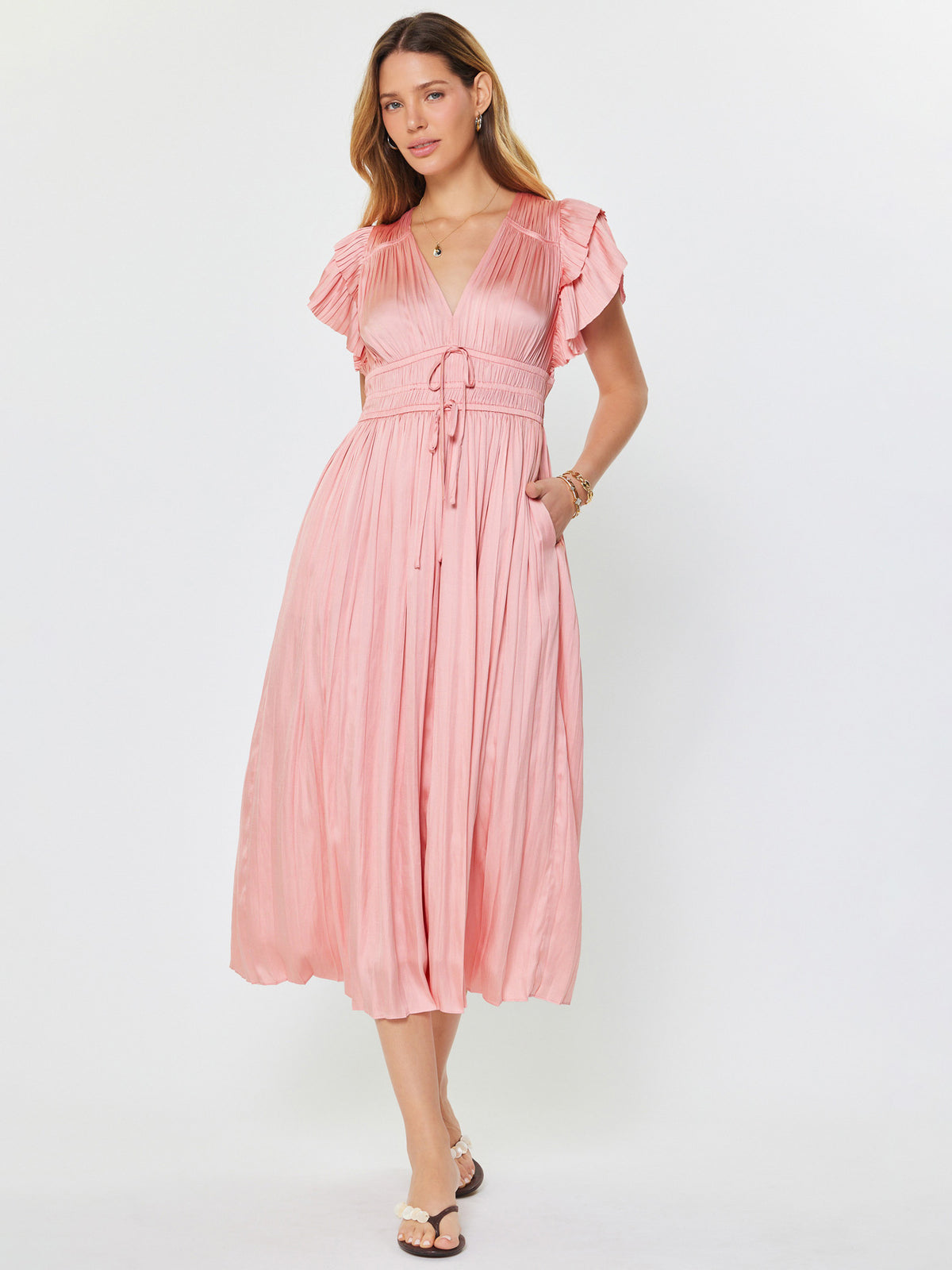 Carmen Rose Pink Midi Dress