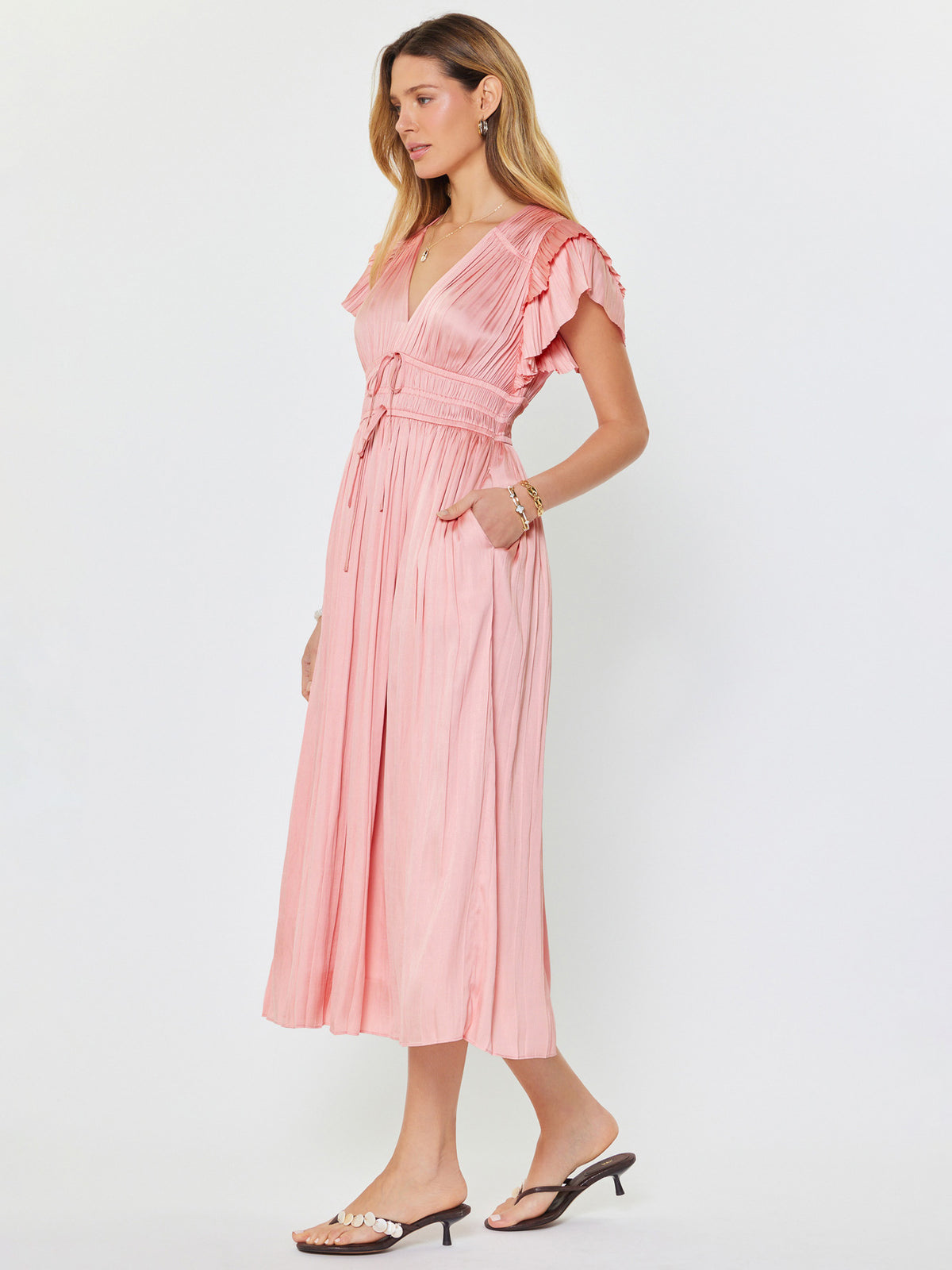 Carmen Rose Pink Midi Dress