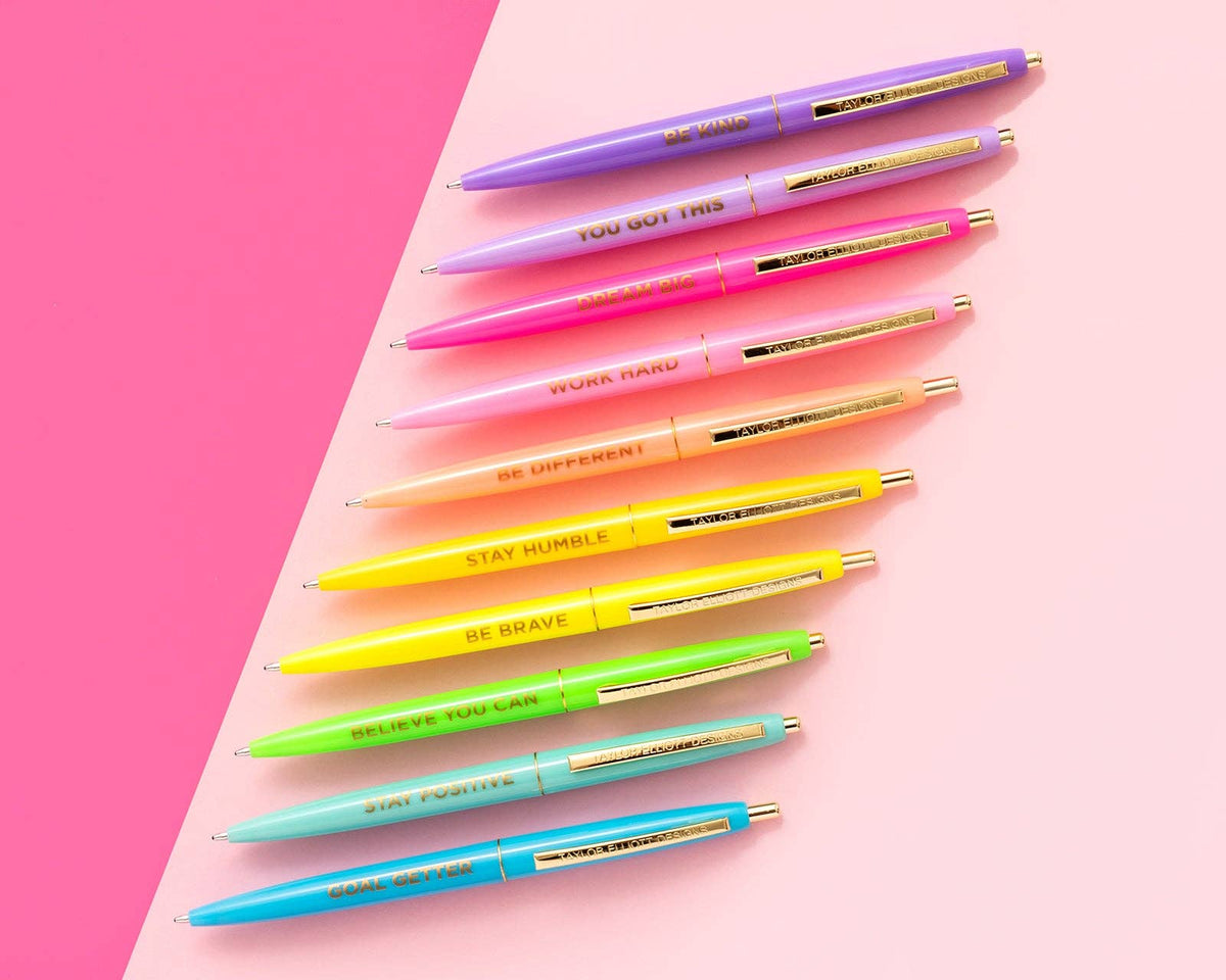 Pen Set - Motivational - Asst Colors - 10 Piece Set