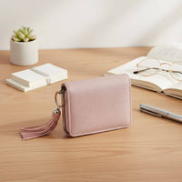 AKA Pink Tassel Keychain Zipper Wallet