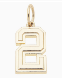 CANVAS STYLE CHARM BAR-Number Charm in Shiny Gold