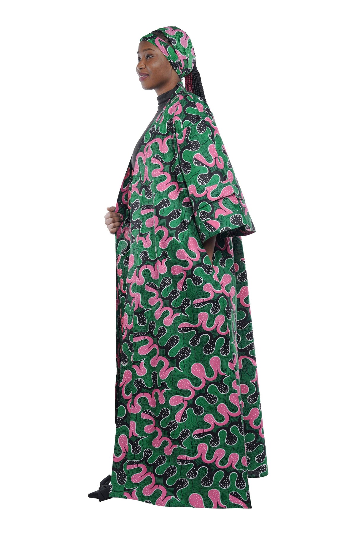 African Ankara Women Long Kimono | Robe | Duster | One Size