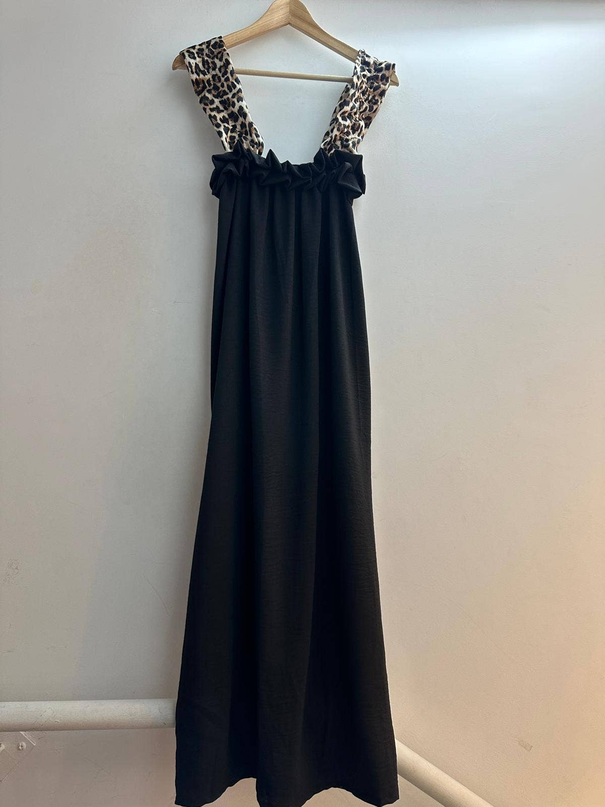 6633 one size long tank dress : Black / Unique